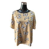 Blusa Satin Estampado Mariposa